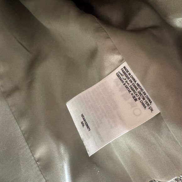 Bebe Jacket Small Silver Cropped Moto Snakeskin Print Metallic Zip y2k disco - Picture 5 of 10